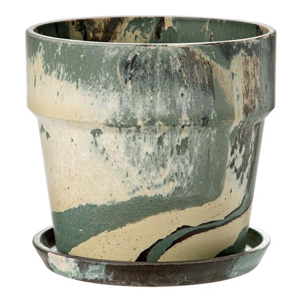 メーカー：ポッシュリビング 鉢　植木鉢　ガーデニング用品　アーバンプランツポット　グリーンカモ　３号鉢　観葉植物　indoorpot　おしゃれ　インドアグリーン　室内観葉　受け皿付き　かわいい　可愛い　かっこいい　シンプル　ナチュラル　受け...