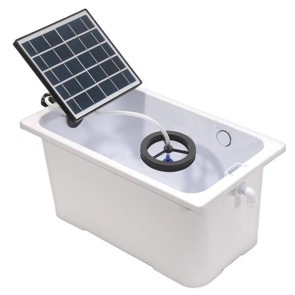 他サイト： テトラ　じょうろでキレイメダカ鉢　４０　ラメ増しホワイト　ソーラー　エアレーションセット　金魚鉢の商品画像