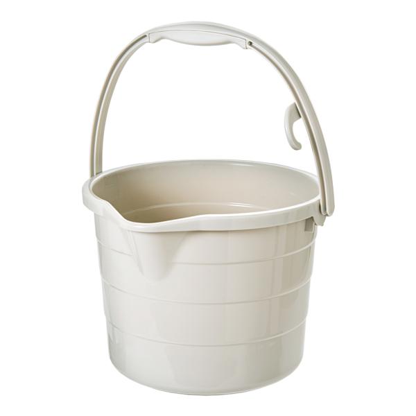 メーカー：平和工業 ピジョンバケツ　８Ｌ　バケツ　ガーデニング　園芸用品　日用品　掃除用具　アクアリウム用品　メンテナンス　ホースホルダー　ホース固定具　雑巾掛け　グリップ　目盛り付き　家庭菜園　洗車　199522　ポリプロピレン　ホワイト...