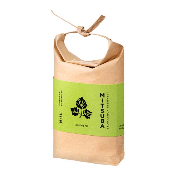 メーカー：聖新陶芸 4528757040804　聖新陶芸　TSUTSUMI　三つ葉　ガーデニング　ガーデニング用品　園芸用品　園芸　植物　花　鉢　植木鉢　葉　華　管理　栽培　栽培キット　二合米袋　薬味栽培　薬味　おしゃれ　映え　可愛い　和風...