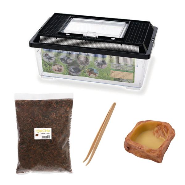 メーカー：鈴木製作所 昆虫飼育スターターセット　湿気　ウェット　ウェット環境　湿度　飼育容器　プラケース　昆虫　カブトムシ　クワガタ　幅３０ｃｍ〜　プラケース・飼育容器　ケージ　鈴木製作所　自由研究　爬虫類　採集　スズムシ　鳴虫　キリギリス...