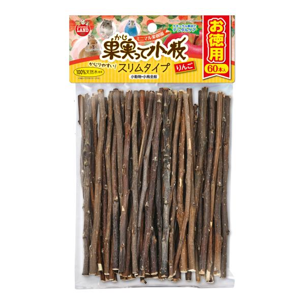 メーカー：マルカン マルカン　果実って小枝　りんご　スリムタイプ　お徳用　4906456579175　20230905　y23m09　Y.K.　小動物　小動物用品　用品　鳥　かじり木　木　枝　小枝　りんご　林檎　デンタルケア　天然木　うさぎ...