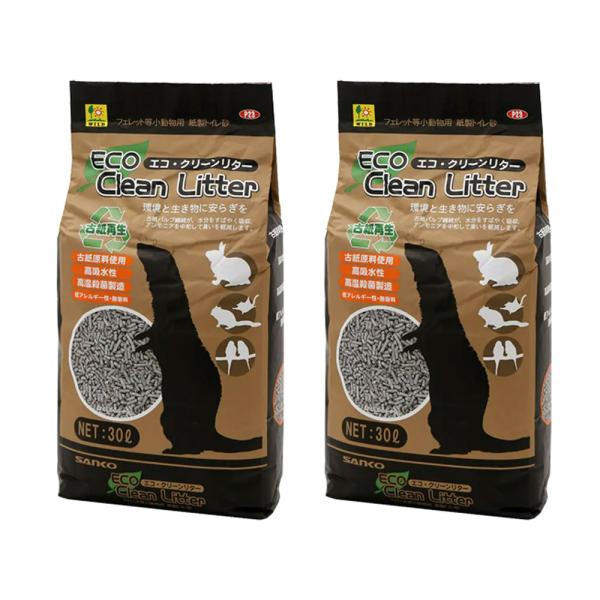 メーカー：三晃商会 mlmfkline　三晃商会　ＳＡＮＫＯ　エコ　クリーンリター　３０Ｌ×２　4976285252303　ＫＮＩＭ　トイレ砂　小動物トイレ　トイレ・砂浴び場　トイレ　砂浴び場　無香料　フェレット　うさぎ　モルモット　ハムス...