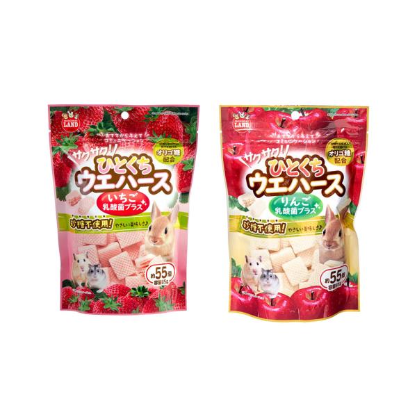 メーカー：マルカン 4906456578024　マルカン　サクサク！ひとくちウエハース　りんご　乳酸菌プラス　８５ｇ　小動物　小動物用品　ハムスター　ゴールデン　ゴールデンハムスター　ジャンガリアン　ジャンガリアンハムスター　ドワーフハムス...