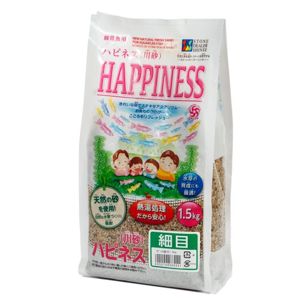 メーカー：シンセー シンセー　ハピネス　細目　１．５ｋｇ　底砂　底床　砂利　砂　川砂　水草　天然砂　アクア　ａｑｕａ　アクアリウム　ストーン・ディーラー・シンセー　ストーン　ディーラー　アクア用品　水草育成　熱湯処理　天然　素材　水景　アク...