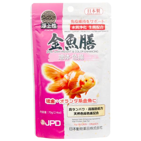 メーカー：日本動物薬品 アクアリウム用品　_aqua　muryotassei_200_299　金魚　メダカ　日本動物薬品　ニチドウ　金魚膳　増体色揚げ浮上性　70g　アクア用品　えさ　餌/給餌器　水質浄化　生菌配合　きんぎょぜん　顆粒　JP...