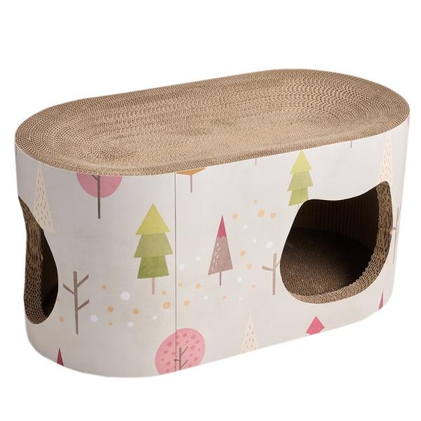 メーカー：ボンビアルコン メーカー画像　4977082746606　猫用　爪とぎ　ボンビアルコン　猫のツメトギ　かくれんぼ　フォレスト　猫　つめとぎ　猫　ネコ　ねこ　ねこ用　猫用　ネコ用　愛猫　愛猫用　CAT　猫用品　ねこ用品　ネコ用品　愛...