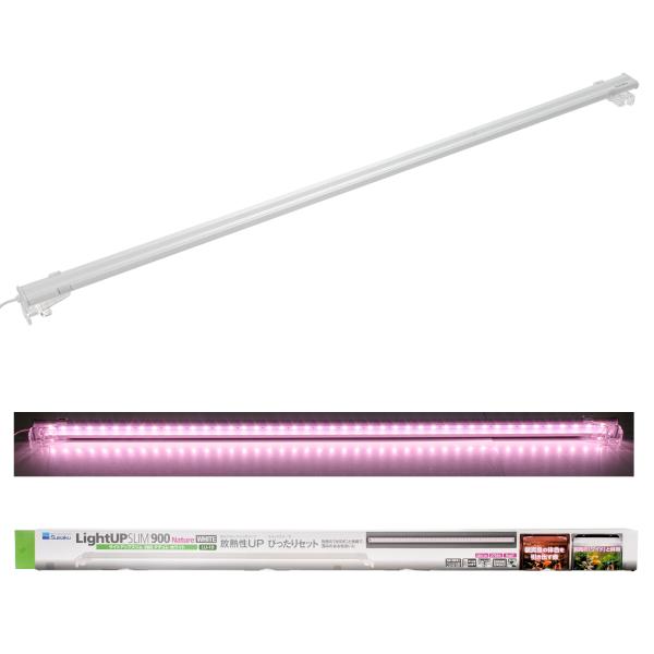 メーカー：水作 水槽　ライト　アクアリウム用品　水作　ＬＥＤ　ライトアップＳＬＩＭナチュレ　９００　ホワイト　９０ｃｍ水槽　照明　アクアリウム　4974105026189　熱帯魚　金魚　スリム　フラット　アルミボディ　水槽用品　水草　水草水...