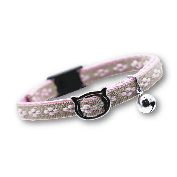 メーカー：ドギーマン メーカー画像　猫　首輪　キャティーマン　ル　コリエ　メヌエット　スタイリッシュ　クラシカルローズ　LCM405　ネコ　ねこ用　猫用　愛猫　愛猫用　CAT　猫用品　ねこ用品　愛猫用品　用品　くすみ　淡い　セーフティバック...