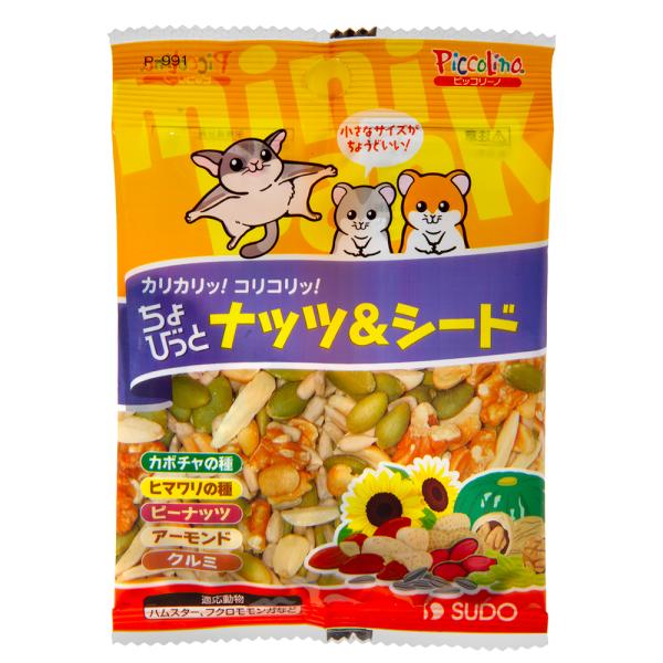 メーカー：スドー スドー　ちょびっとナッツ&amp;シード　20g　4974212909917　305811　20240319　y24m03　kak　sudo　小動物　鳥　ウサギ　兎　ハムスター　おやつ　間食　_animal　餌　えさ　なっ...