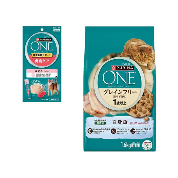 他サイト： キャットフード　ピュリナワン　猫　キャット　グレインフリー　１歳からの全ての年齢に　白身魚　１．６ｋｇ　＋おまけ　お一人様２点限りの商品画像