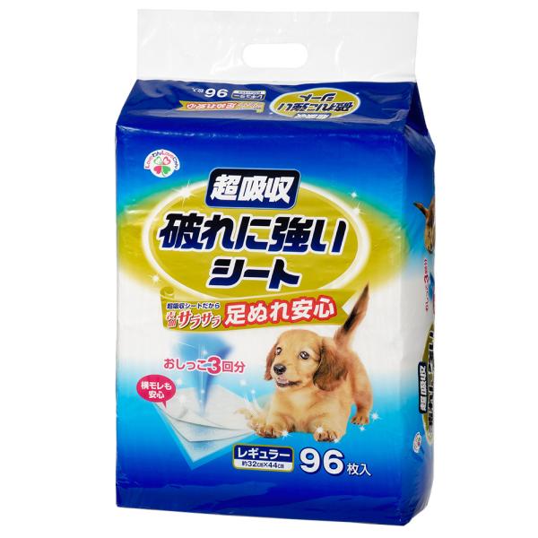 メーカー：サノテック メーカー画像　ペットシーツ　超吸収　破れに強いシート　レギュラー　９６枚　4964162060615　20240601　y24ｍ06　akst　犬　いぬ　イヌ　DOG　dog　イヌ用　いぬ用　犬用　愛犬　愛犬用　犬用品...
