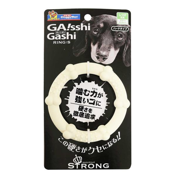 メーカー：ドギーマン メーカー画像　ドギーマン　ガッシガシ　リング　S　4976555856965　20240725　y24m07　ngtk　犬用品　犬　dog　イヌ　犬用　超小型犬　子型犬　おもちゃ　玩具　かじる　歯　ストレス発散　ハード...