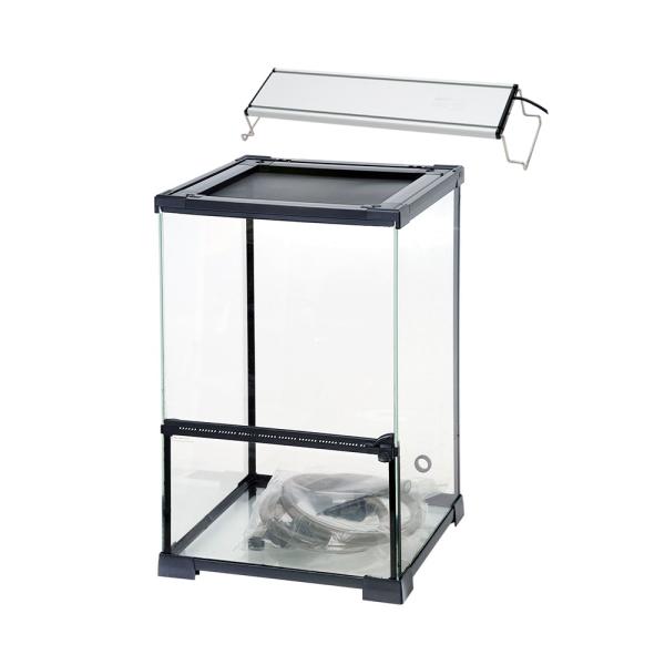 爬虫類ケージ　爬虫類　ケージ　teraspace　テラスペース　３００ｘ３００ｘ４５０ｍｍ　穴あり　両生類　テラリウム　ガラス水槽　ガラスケージ　カエル　ヤドクガエル　ビバリウム　アクアテラリウム　飼育ケージ　水槽　アクアリウム用品　アクロ...