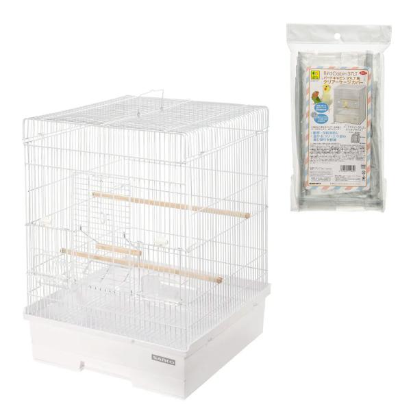 メーカー：三晃商会 鳥籠　三晃商会　バードキャビン　３７ＬＴ　鳥　ケージ　4976285128424　小動物　ペット用品　小動物用品　ペット用　小動物用　飼育　本体　ハウス　モモンガ　フクロモモンガ　リス　透明　クリア　パネル　鳥用品　トリ...