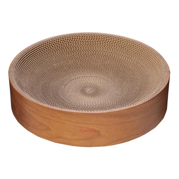 メーカー：エイムクリエイツ frditem_hidden　メーカー画像　猫用　爪とぎ　ミュー　ガリガリディッシュ　ライト　ブラウンウッド　4540013512597　20241116　y24m11　ktym　つめとぎ　爪研ぎ　ネコ用　ねこ用...