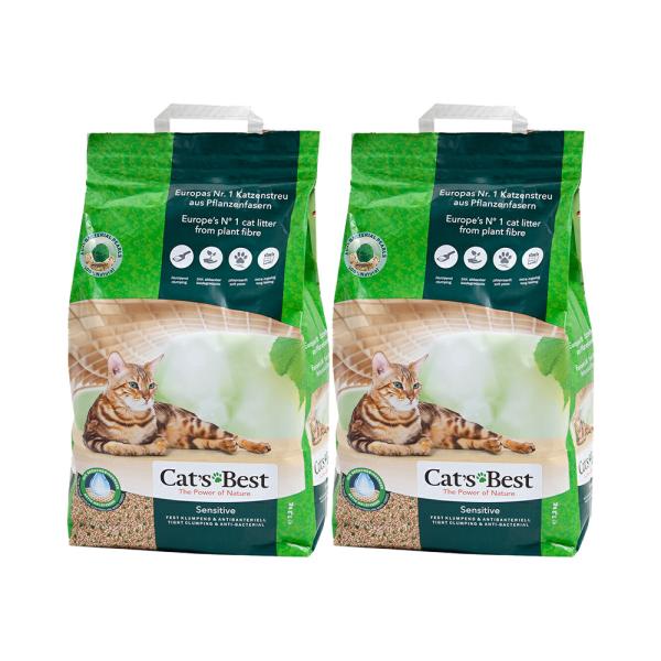 他サイト： 猫砂　レッテンマイヤー　キャッツベスト　固まる木のネコ砂　センシティブ　２０Ｌ×２の商品画像
