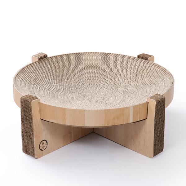 メーカー：猫壱 猫壱　ねこいち　爪とぎ　猫壱　バリバリボウルスタンド　4582725982428　20241205　ｙ25ｍ02　Kbsk　ライトブラウン　猫用品　猫　ねこ　猫用　ねこ用　つめとぎ　爪砥ぎ　爪研ぎ　お手入れ　ケア　ケア用品　...