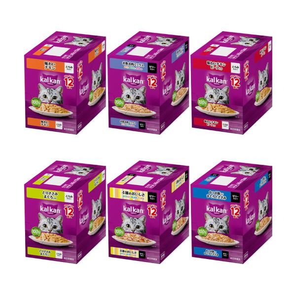 メーカー：マース キャットフード　カルカン　パウチ　成猫用　お肉　６種セット　計７２袋　2250003145774　20250128　y25m01　mikari　猫　ネコ　猫用　ねこ用　キャット　cat　猫フード　ペットフード　フード　餌　...