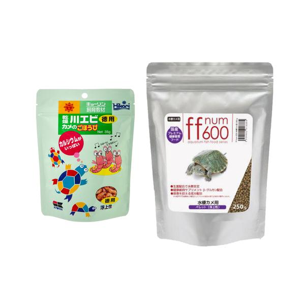 キョーリン　乾燥川エビ　カメのごほうび　お徳用３５ｇ　ニオイ・汚れを抑える　ｆｆ　ｎｕｍ６００　水棲カメ用　ペレット（浮上性）　２５０ｇ　プレミアム健康管理フード　餌　エサ　フード　亀　かめ　ミドリガメ　4589498997284　ff　n...
