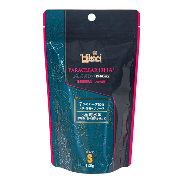 メーカー：キョーリン ハーブ　エラ　体表ケア　餌　フード　アクアリウム　アクアリウム用品　アクア用品　えさ　飼料　人工飼料　総合栄養食　観賞魚　国産　hikari　熱帯魚　幼魚　成魚　キョーリン　パラクリア　DHA+　S　120g　小型熱帯...