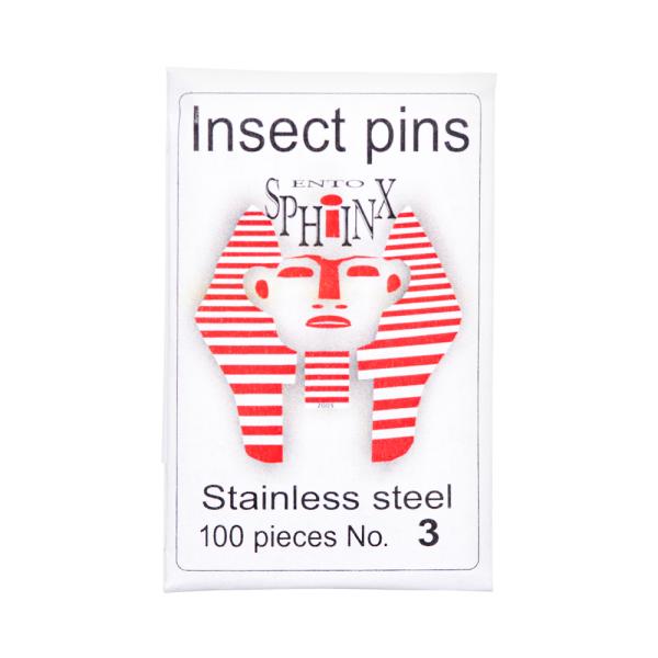 メーカー：六本脚 標本針　Ento　Sphinx　Insect　Pins　3号　38mm　標本用品　標本　昆虫用品　ボヘミア　蝶　針　展翅　チェコ製　海外製　チョウ　チョウチョ　蝶々　ガ　蛾　有頭　ピン　虫　虫ピン　洋針　ステンレス　昆虫標...