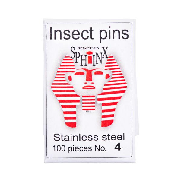 メーカー：六本脚 標本針　Ento　Sphinx　Insect　Pins　4号　38mm　標本用品　標本　昆虫用品　ボヘミア　蝶　針　展翅　チェコ製　海外製　チョウ　チョウチョ　蝶々　ガ　蛾　有頭　ピン　虫　虫ピン　洋針　ステンレス　昆虫標...