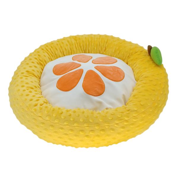 メーカー：スギモト メーカー画像　犬　猫　ベッド　トロピカルなラウンドベッド　Ｍ　グレープフルーツ　4582526580427　20250415　y25m04　ktym　いぬ　イヌ　ドッグ　DOG　愛犬　ねこ　ネコ　キャット　愛猫　イヌ用品...