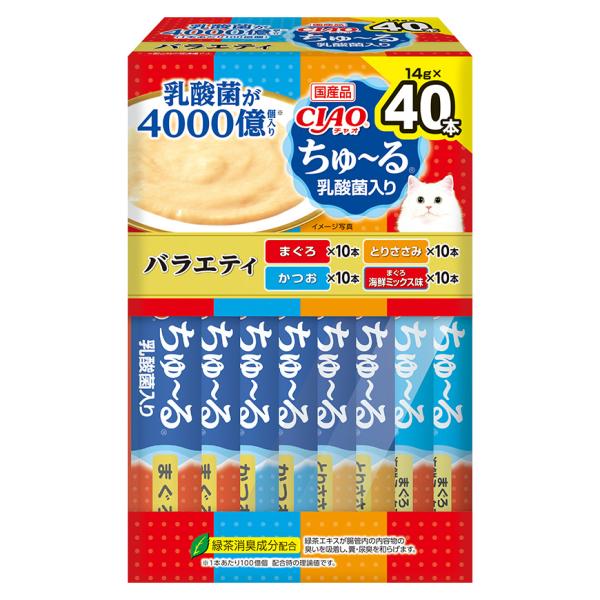 ＣＩＡＯ　ちゅ〜る　乳酸菌入り　ＢＯＸ　バラエティ　１４ｇ×４０本