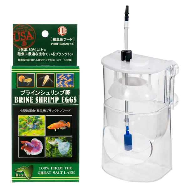 メーカー：日本動物薬品 ブラインシュリンプ孵化器　ハッチャー２４＋ブラインシュリンプエッグス　２０ｇ　2250003217525　アクアリウム用品　アクア用品　餌　給餌器　日動　ブラインシュリンプ孵化器　ハッチャー２４　ブリーダーズ　器具　...
