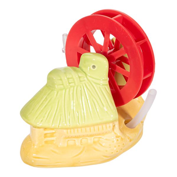 メーカー：ＪＵＮ ＪＵＮ　家付水車　4560151615134　水槽用オブジェ　アクアリウム用品　アクア用品　アクア　レイアウト用品　金魚　メダカ　器具　水槽用アクセサリー　建造物　レイアウト　水車　置物　観賞魚　陶器　水景　エアレーション...