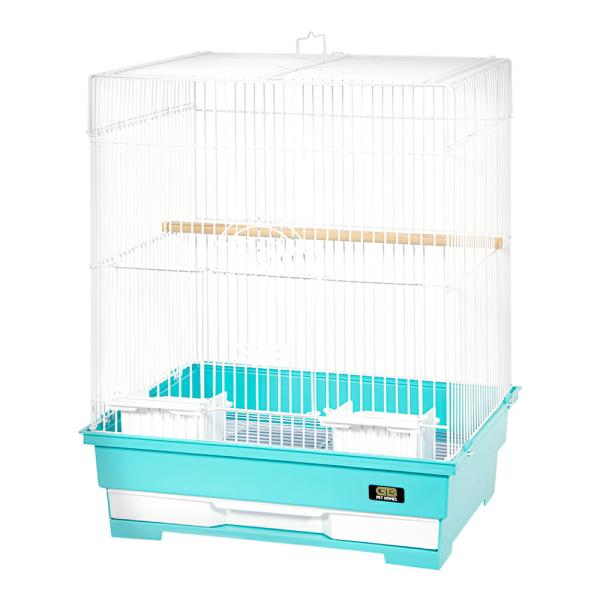 メーカー：ジービー ジービー　鳥かご　３６５−Ｓ　ホワイト×グリーン　インコ　ステンレス　GB　鳥用　鳥籠　鳥篭　篭　籠　かご　カゴ　ケージ　ゲージ　飼育ケージ　飼育ゲージ　飼育カゴ　飼育篭　飼育籠　金網　飼育容器　30ｃｍ　4963065...