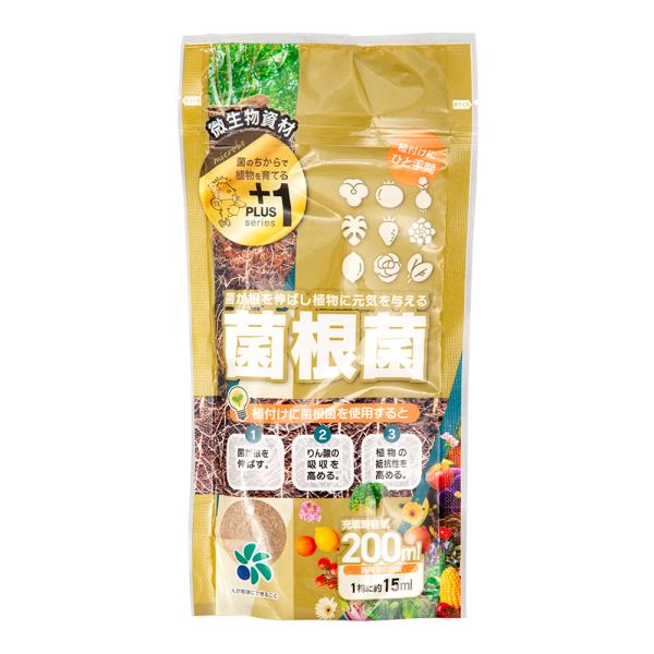 メーカー：自然応用 _gardening　自然応用化学　プラス１　菌根菌　２００ｍｌ　ガーデニング　園芸用品　用土　ガーデニング用品　微生物資材　菌根菌　花　野菜　イチゴ　いちご　果樹　庭木　バラ　観葉植物　栄養剤　酸素　土壌　490757...