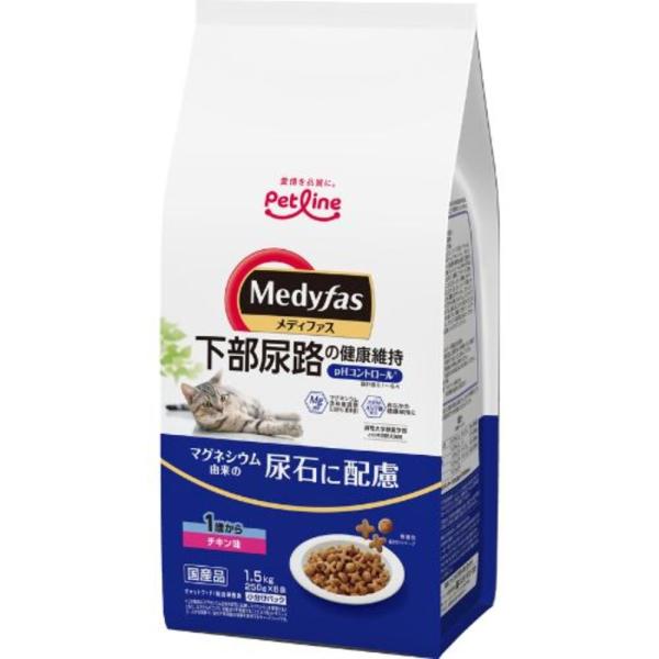他サイト： キャットフード　メディファス　１歳から　チキン味　１．５ｋｇ（２５０ｇ×６袋）の商品画像