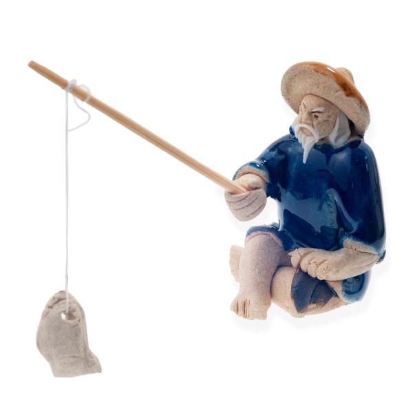 メーカー：サンミューズ line2462terarium　サンミューズ　魚釣り爺さん　青　アクアリウム　テラリウム　マスコット　4511129090026　20210928　y21m09　GBNM　アクアテラリウム　パルダリウム　人形　レイ...