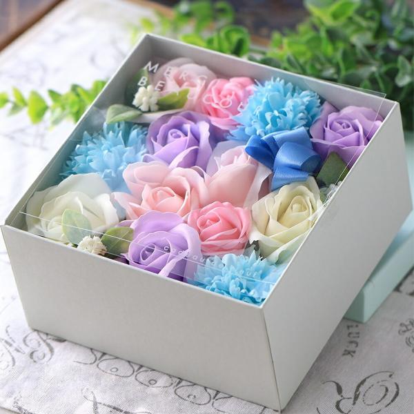 フレグランスフラワー　クルールコフレ　スクエア　パステル　クリスマス　プレゼント　ギフト　誕生日　記念日　お祝い　敬老の日　贈り物　新居祝い　入学祝い　卒業祝い　フラワーギフト　植物　花　インテリア　水のいらない花　繊細　ドライフラワー　造...