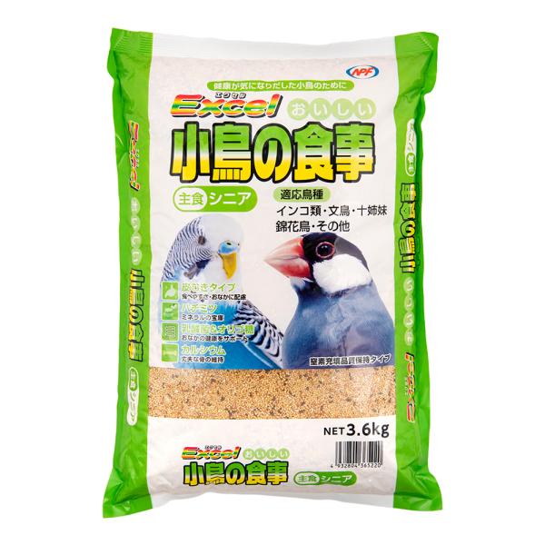 メーカー：ナチュラルペット ＮＰＦ　エクセル　おいしい小鳥の食事　シニア　３．６ｋｇ　主食　セキセインコ　オカメインコ　小動物用品　鳥　インコ　小鳥　小型インコ　セキセイインコ　セキセイ　文鳥　十姉妹　綿花鳥　オカメインコ　マメルリハ　ジュ...