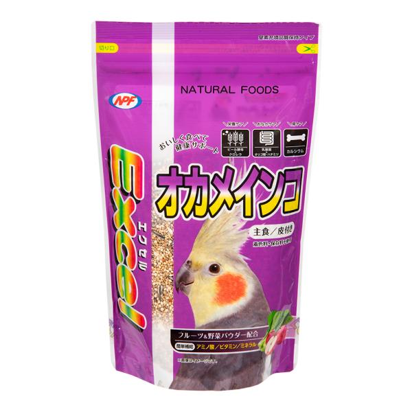 メーカー：ナチュラルペット _animal　4932804366050　ナチュラルペットフーズ　ＮＰＦ　エクセル　オカメインコ　皮付き　５００ｇ　小動物　鳥　餌　エサ　主食　フルーツ　野菜　ハチミツ　蜂蜜　オリゴ糖　カルシウム　opa2_c...