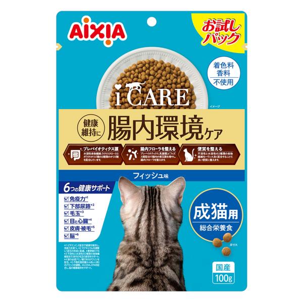 アイケア　ｉＣＡＲＥ　キャットドライ　１００ｇ　フィッシュ味