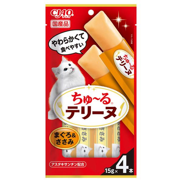 いなば CIAO チャオ ちゅ〜るテリーヌ まぐろ＆ささみ 15g×4本