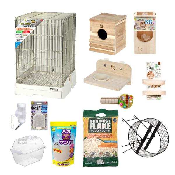 飼育セット シマリス飼育セット イージーホーム ステンレス40ハイ