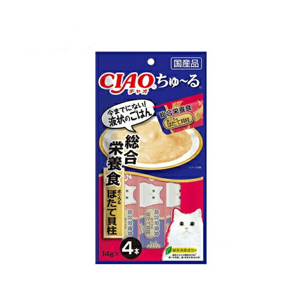 いなば ちゅ〜る 総合栄養食 まぐろ＆ほたて貝柱 14g×4本×48
