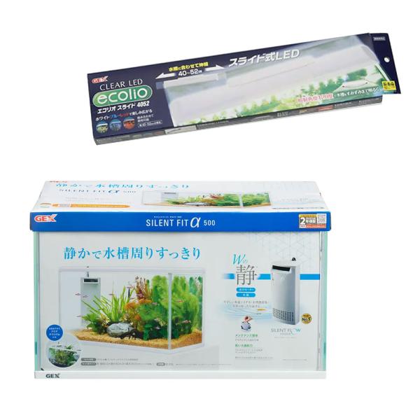 メーカー：ジェックス ＧＥＸ　サイレントフィットアルファ　５００　５０ｃｍ水槽　サイレントフローパワーホワイト付　4972547041227　アクアリウム　アクアリウム用品　水槽セット　セット　水槽　テラリウム　ガラス水槽　ガラス　フィルタ...