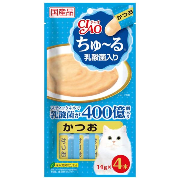 INABA ちゅ〜る いなば ちゅ〜る 乳酸菌入り かつお 14g×4本 ちゅ