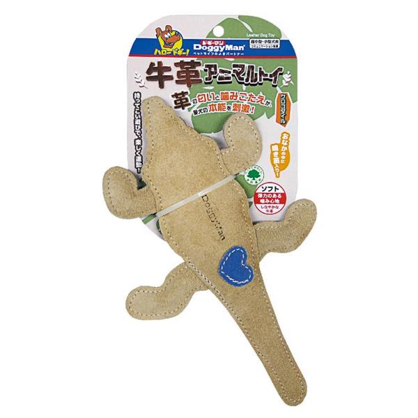 メーカー：ドギーマン _dog　牛革アニマルトイ　クロコダイル　4976555857306　犬用品　猫用品　おもちゃ　革　アニマル　動物　トイ　Toy　ワニ　鰐　ぬいぐるみ　ドギーマン　20170716　kak　line2207pettoy...