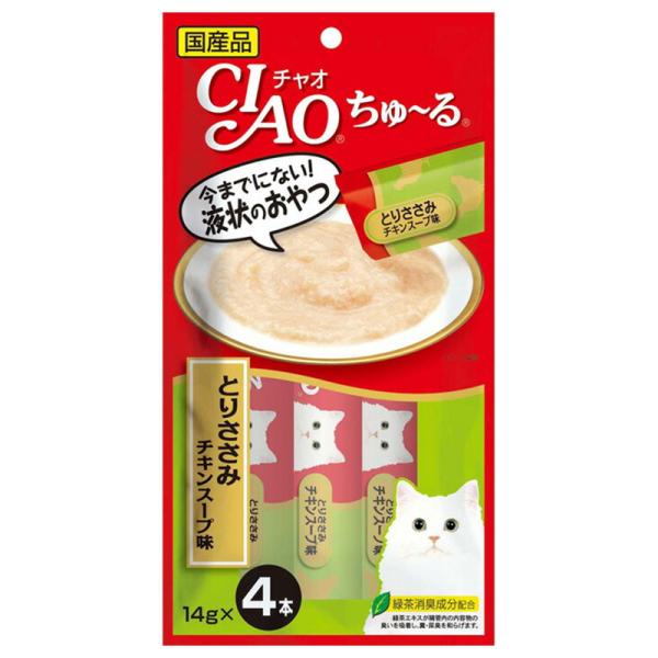 INABA ちゅ〜る いなば ちゅ〜る とりささみ チキンスープ味 14g×4