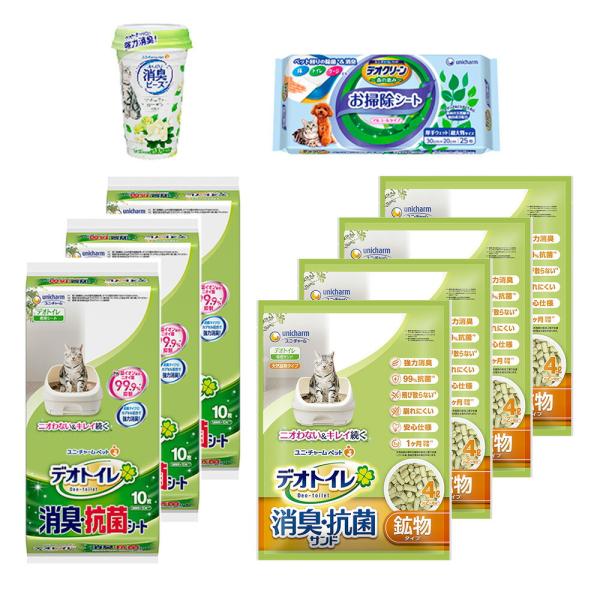 メーカー：ユニチャーム de20_unidn　sfset　_neko　猫用品　ネコ用品　猫砂　シリカゲル　専用トイレ砂　トイレ　デオトイレ　デオトイレ取替え品　20101005　TT　neko_pd0304　zeolite_pet0402　...