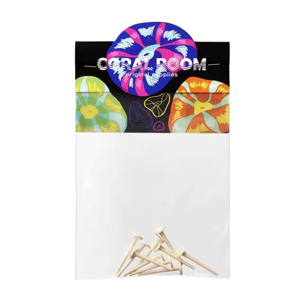 コーラルフラグプラグ　コーラルホワイト　Ｓサイズ（Φ１０ｍｍ）　１０本入り　コーラルプラグ　フラグサンゴ　マルコロック　ライブロック　ポリカプラグ　フラグサンゴ　ミニプレート　ピンワークストッパー　フラグラック　20251211　ryokoba