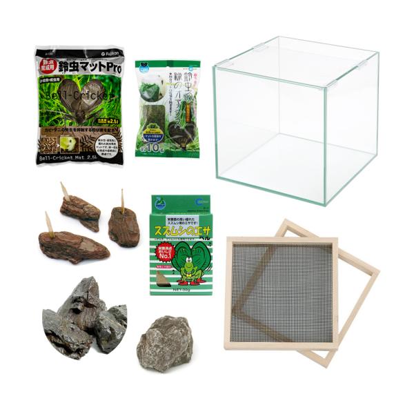 komkeset　sfset　夏休みおすすめ　オリジナル飼育セット　カブト・クワガタ・用品　飼育セット　鈴虫　鳴き虫　鳴虫　スズムシ　観察　startset_insect　startset_suzumushi　鈴虫飼育風山石セット　ＴＮ　s...