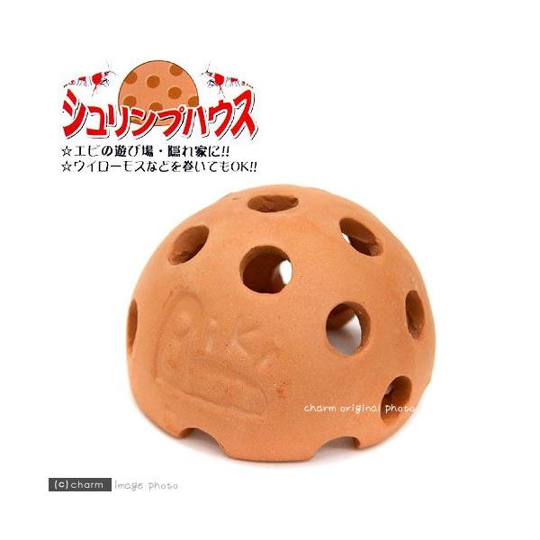 アクアリウム用品　熱帯魚・エビ他　アクア用品　水槽用アクセサリ　シェルター　リキジャパン　シュリンプハウス　ドームＳ　器具　エビ用　素焼き　ウィローモス　_aqua　4571233724125　穴あきシェルター　足場　レッドビーシュリンプ　...